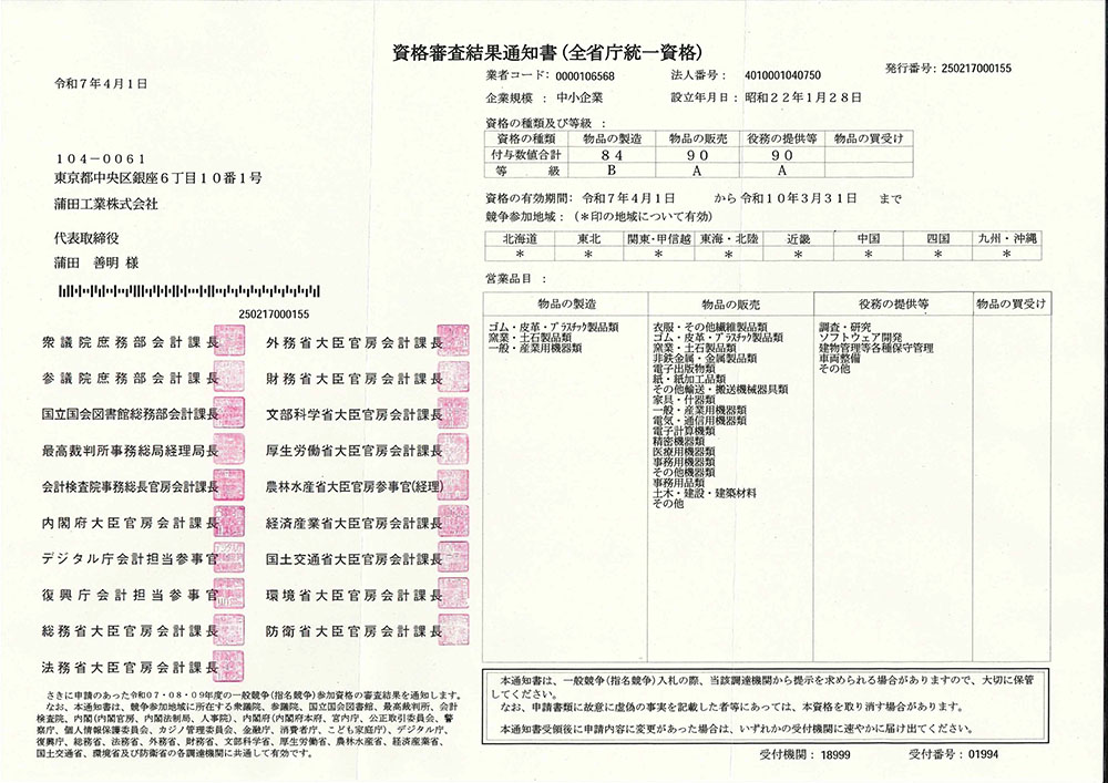 全省庁統一資格の更新子