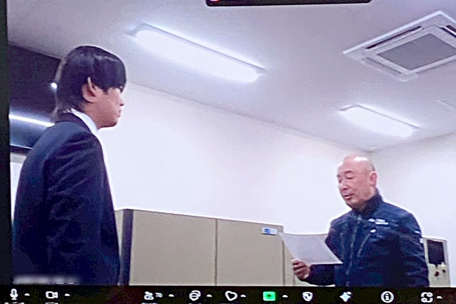 辞令授与の様子