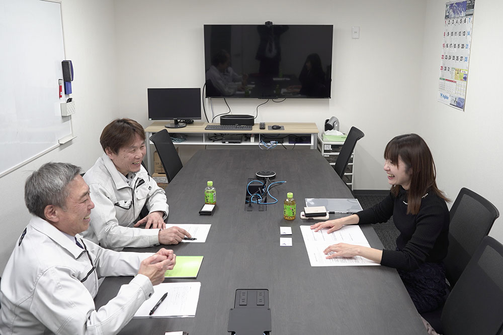 お客様インタビュー取材の様子