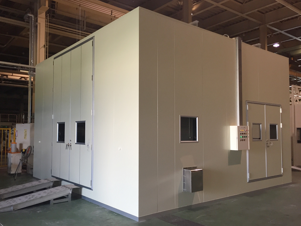 耐水試験用大型ブース、排水処理システムまで一括施工