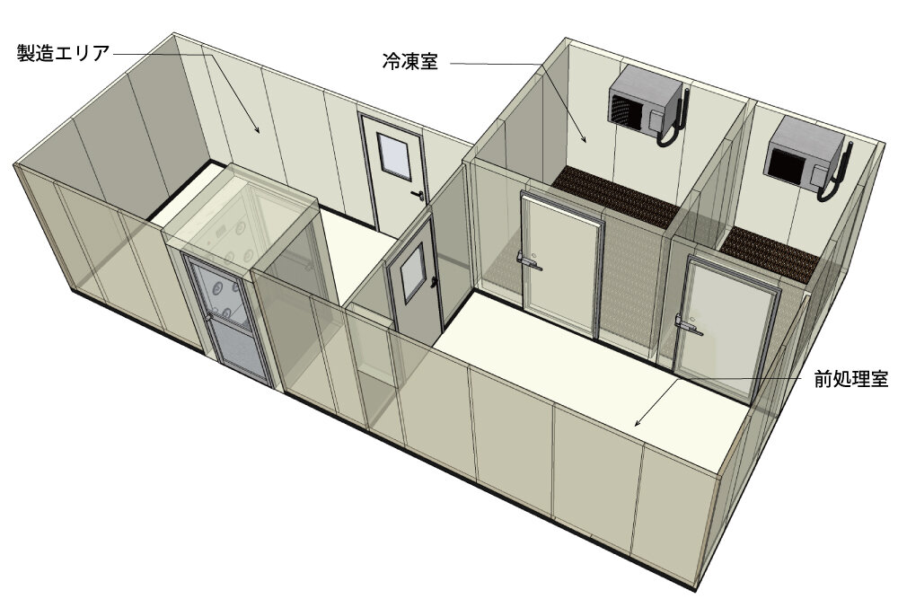 飲料製造工場にクリーンルームを構築！<br>熟慮した作業動線で生産効率向上